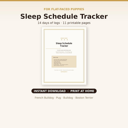 French Bulldog Puppy Sleep Schedule Tracker cover