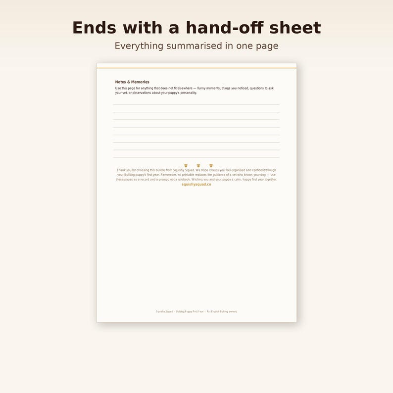 Milestone journal and skin fold care checklist